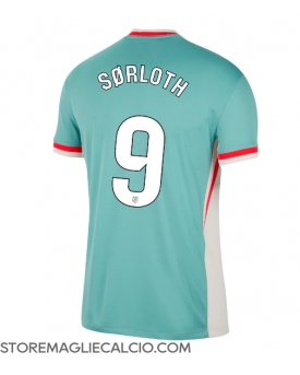 Atletico Madrid Alexander Sorloth #9 Maglia Gara Trasferta Repliche 2024-25 Maniche Corte